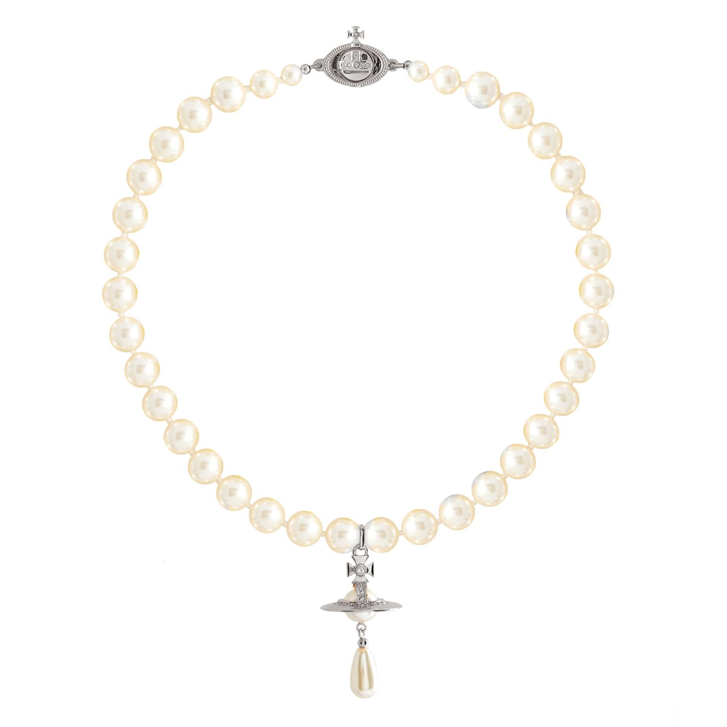 Vivienne Westwood One Row Pearl Drop Choker